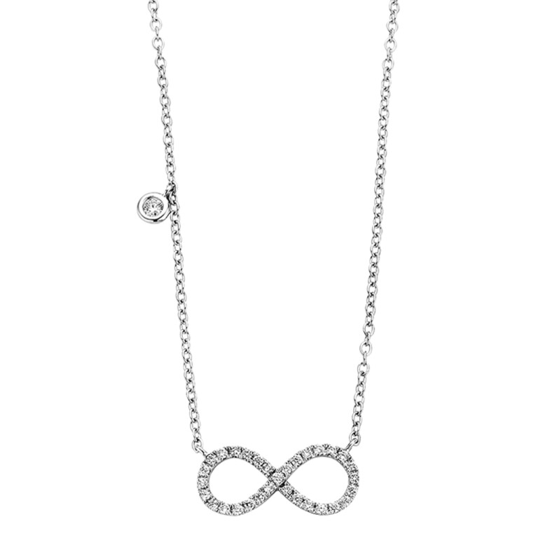 witgoud collier met hanger met diamant Schaap en Citroen Diamonds - #2 witgoud collier met hanger met diamant Schaap en Citroen Diamonds - #2