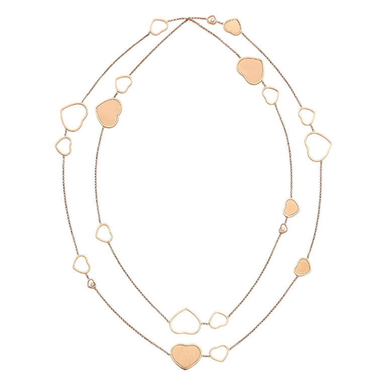 Chopard Happy Diamonds Happy Hearts 007 collier roodgoud met diamant - 81A007-5021 - #2 Chopard Happy Diamonds Happy Hearts 007 collier roodgoud met diamant - 81A007-5021 - #2