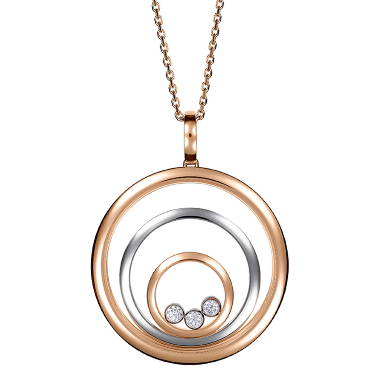 Chopard Happy Diamonds Happy Spirit collier rosé/wit goud met diamant - 798232-9001 - #3 Chopard Happy Diamonds Happy Spirit collier rosé/wit goud met diamant - 798232-9001 - #3