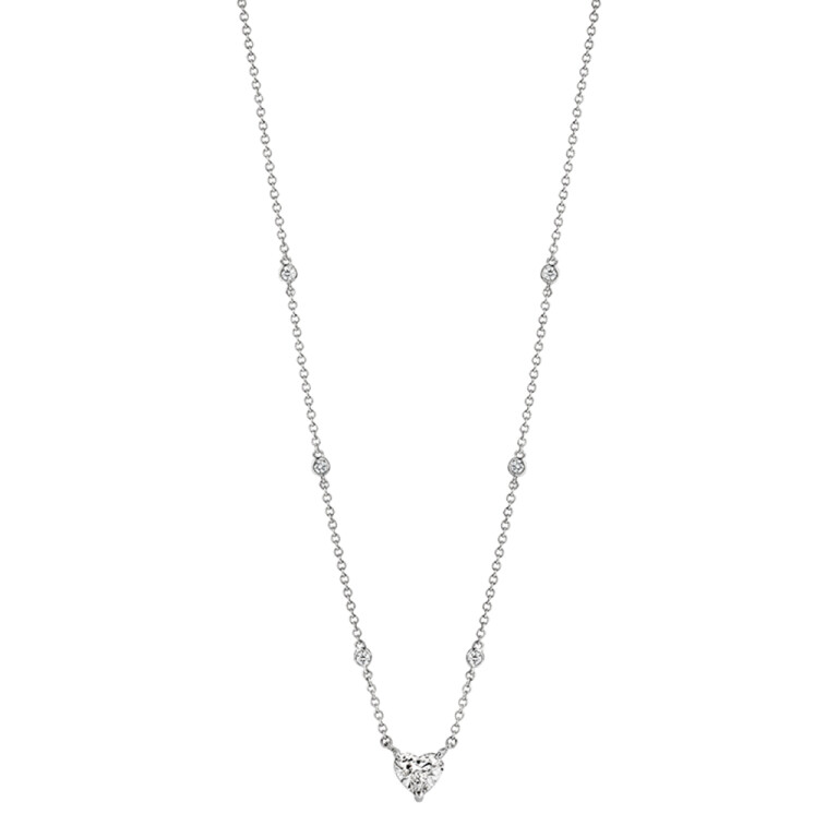 witgoud collier met hanger met diamant SC Highlights Diamonds - #2 witgoud collier met hanger met diamant SC Highlights Diamonds - #2