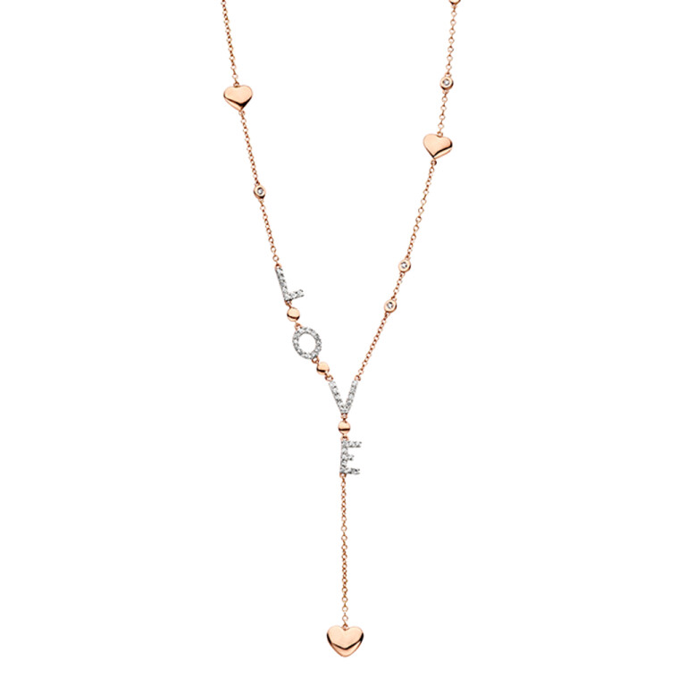 Tirisi Jewelry Monte Carlo collier rosé/wit goud met diamant - TN2126D(2P) - #2 Tirisi Jewelry Monte Carlo collier rosé/wit goud met diamant - TN2126D(2P) - #2
