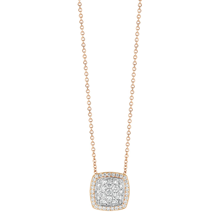 Tirisi Jewelry Milano Exclusive collier met hanger rosé/wit goud met diamant - TP9177D(2P) - #2 Tirisi Jewelry Milano Exclusive collier met hanger rosé/wit goud met diamant - TP9177D(2P) - #2