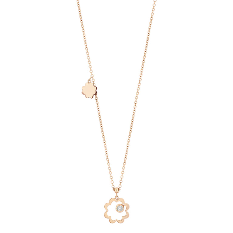 roodgoud collier met hanger met diamant Schaap en Citroen Diamonds - #2 roodgoud collier met hanger met diamant Schaap en Citroen Diamonds - #2