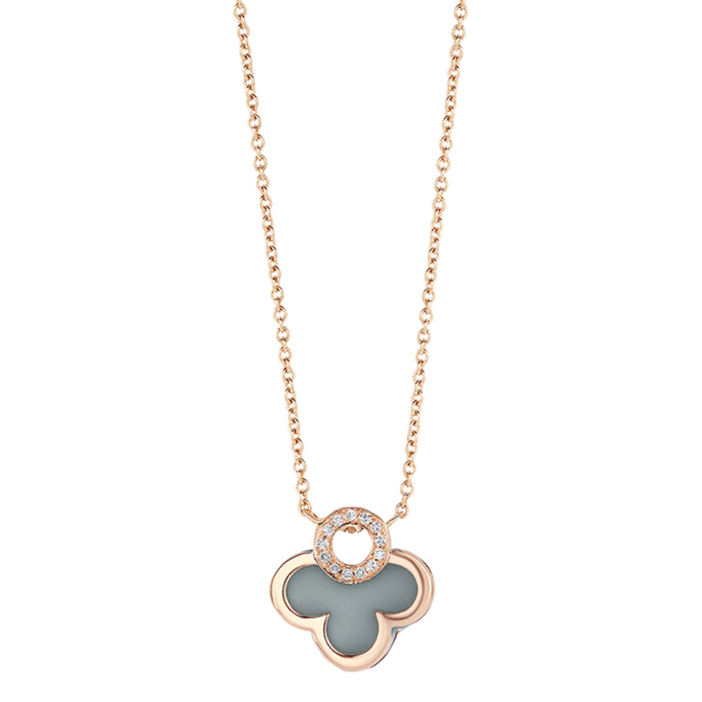 Tirisi Jewelry Seoul Flower Due collier roodgoud met diamant - TN2116HMP - #2 Tirisi Jewelry Seoul Flower Due collier roodgoud met diamant - TN2116HMP - #2