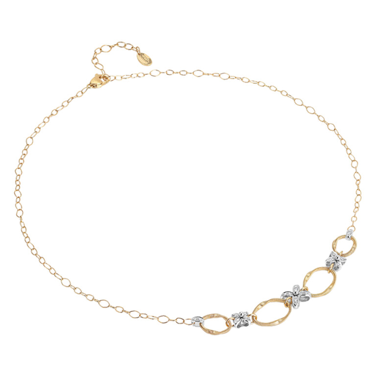Marco Bicego Marrakech Onde Fiori collier geelgoud met diamant - CG829-B3 - #3 Marco Bicego Marrakech Onde Fiori collier geelgoud met diamant - CG829-B3 - #3