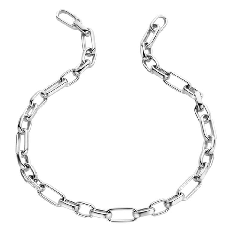 witgoud schakel collier met diamant SC Highlights Diamonds - #2 witgoud schakel collier met diamant SC Highlights Diamonds - #2