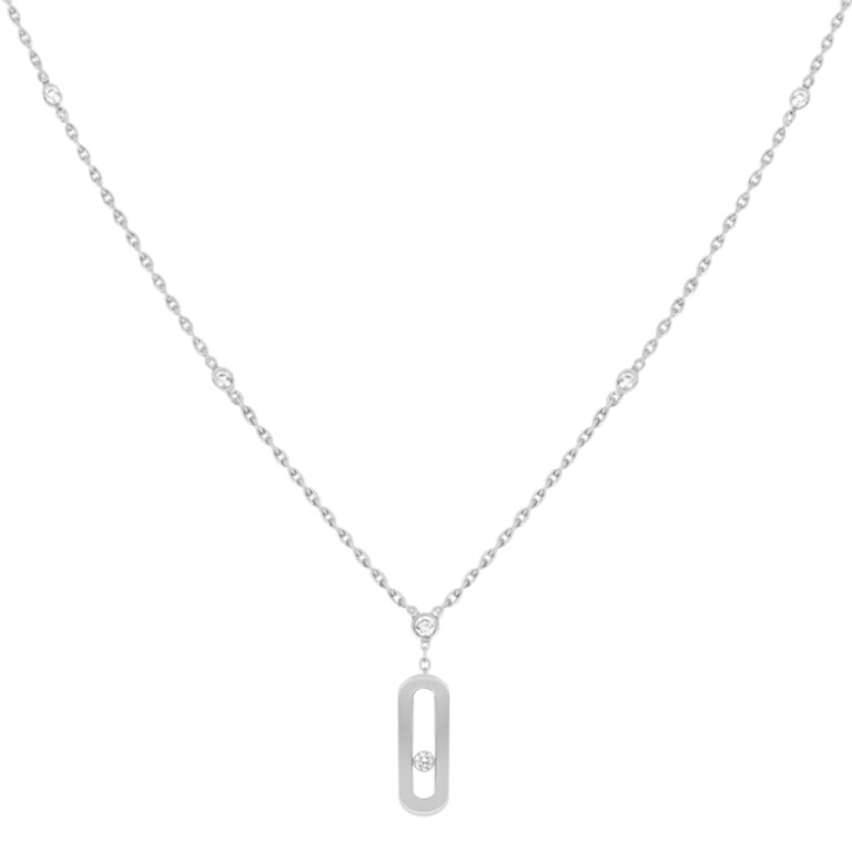 Messika Move Uno collier met hanger witgoud met diamant - 10111-WG - #3 Messika Move Uno collier met hanger witgoud met diamant - 10111-WG - #3