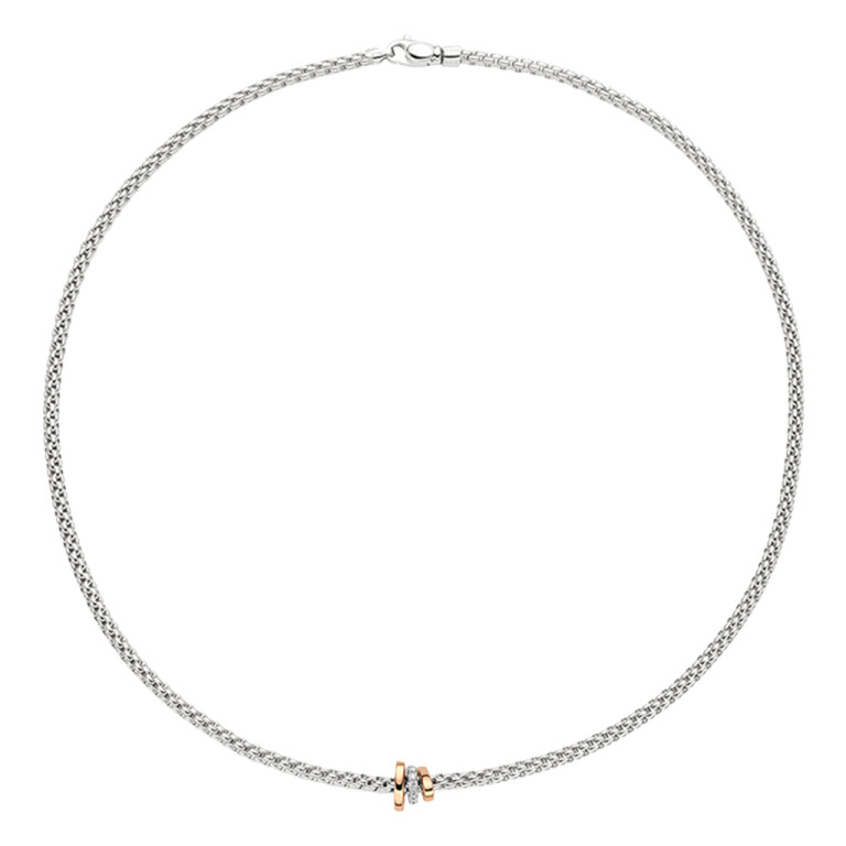 Fope Prima collier rosé/wit goud met diamant - 74408CX_BB_B_RBR_043 - #2 Fope Prima collier rosé/wit goud met diamant - 74408CX_BB_B_RBR_043 - #2