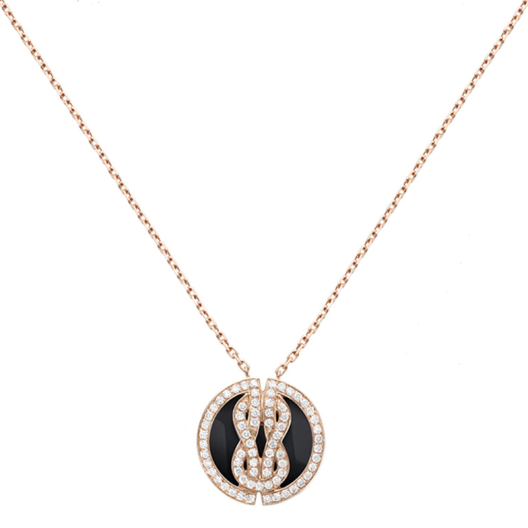 Fred Chance Infinie Lucky Medals collier roodgoud met diamant - 7B0269-000 - #3 Fred Chance Infinie Lucky Medals collier roodgoud met diamant - 7B0269-000 - #3