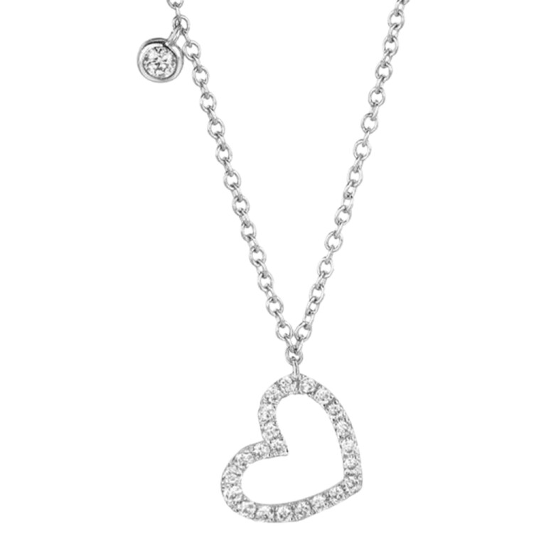 witgoud collier met hanger met diamant Schaap en Citroen Diamonds - #2 witgoud collier met hanger met diamant Schaap en Citroen Diamonds - #2