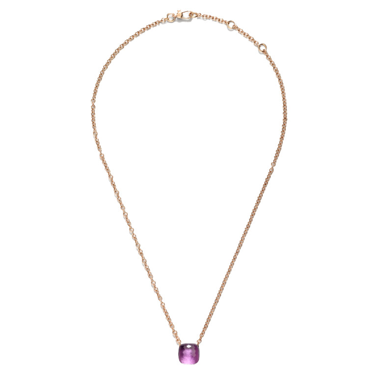 Pomellato Nudo collier met hanger rosé/wit goud met Amethist - PCB6010 O6000 000OI - #2 Pomellato Nudo collier met hanger rosé/wit goud met Amethist - PCB6010 O6000 000OI - #2