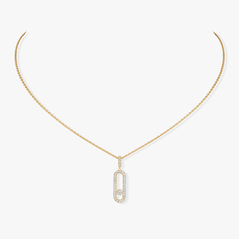 Messika Move Uno collier met hanger geelgoud met diamant - 12058-YG - #3 Messika Move Uno collier met hanger geelgoud met diamant - 12058-YG - #3