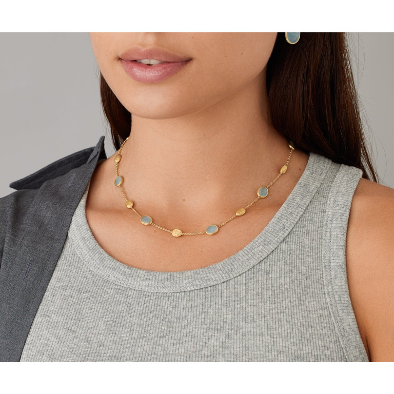 Marco Bicego Siviglia collier geelgoud met Aquamarijn - CB1874-E-AQ01 - #5 Marco Bicego Siviglia collier geelgoud met Aquamarijn - CB1874-E-AQ01 - #5
