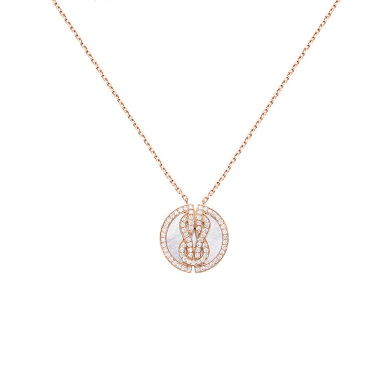 Fred Chance Infinie Lucky Medals collier roodgoud met diamant - undefined - #2