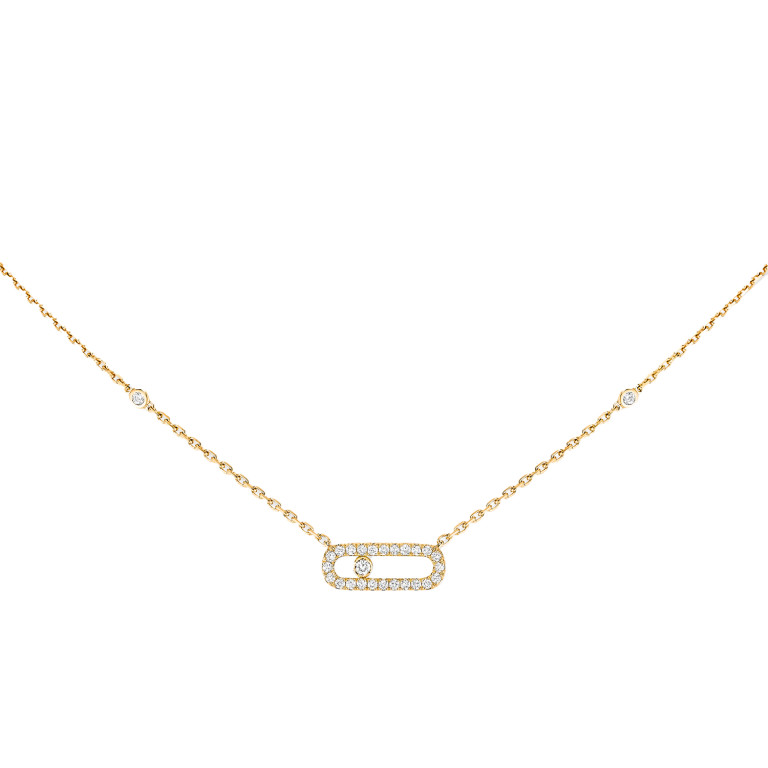 Messika Move Uno collier met hanger geelgoud met diamant - 4708-YG - #3 Messika Move Uno collier met hanger geelgoud met diamant - 4708-YG - #3