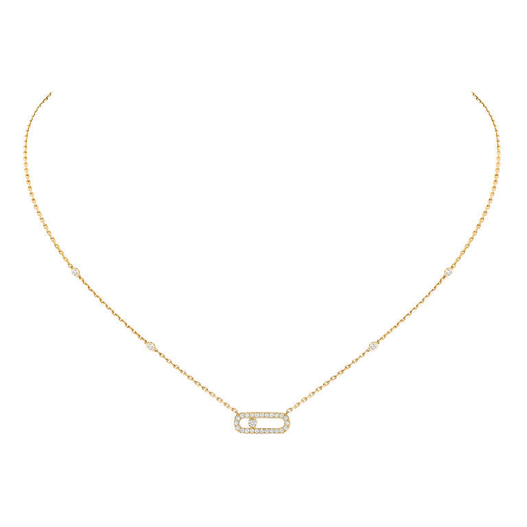 Messika Move Uno collier met hanger geelgoud met diamant - 4708-YG - #2 Messika Move Uno collier met hanger geelgoud met diamant - 4708-YG - #2