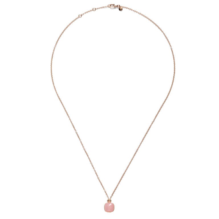 Pomellato Nudo Pendant collier met hanger rosé/wit goud met diamant - undefined - #1