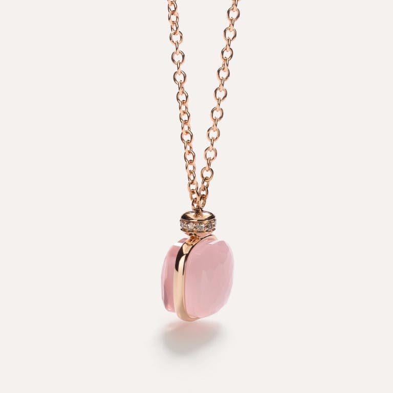 Pomellato Nudo Pendant collier met hanger rosé/wit goud met diamant - undefined - #4