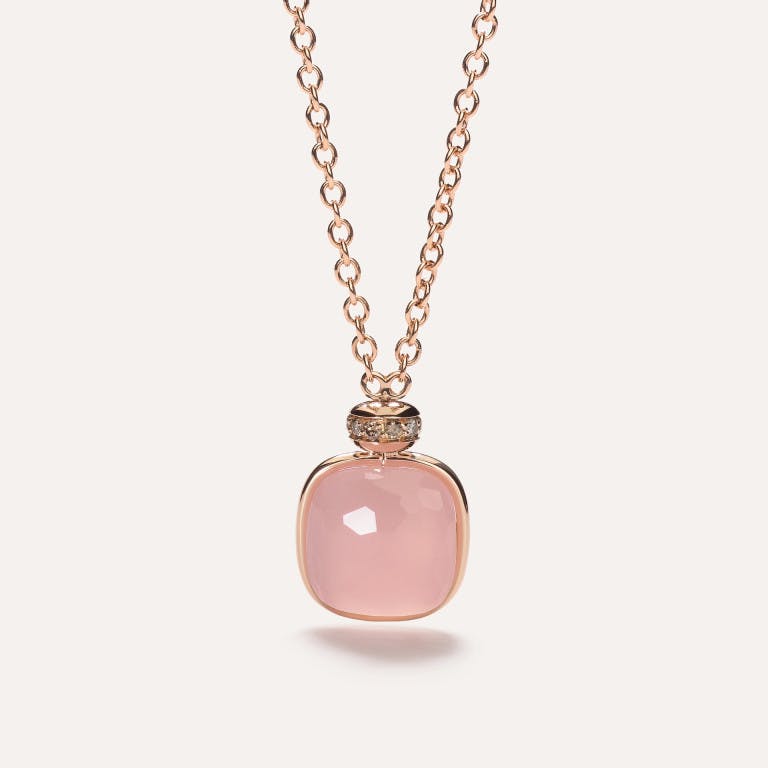 Pomellato Nudo Pendant collier met hanger rosé/wit goud met diamant - undefined - #5