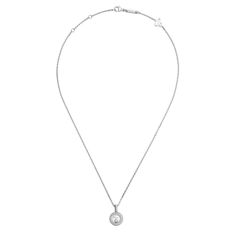 Chopard Happy Diamonds Icons Round collier met hanger witgoud met diamant - undefined - #1