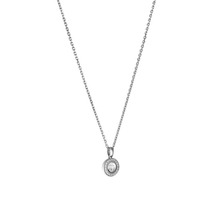 Chopard Happy Diamonds Icons Round collier met hanger witgoud met diamant - undefined - #3