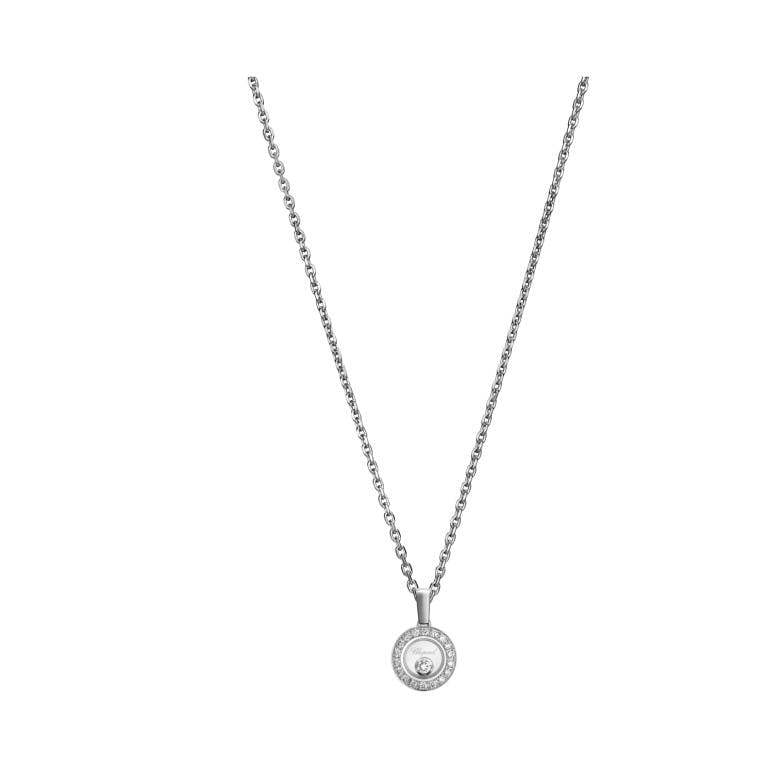 Chopard Happy Diamonds Icons Round collier met hanger witgoud met diamant - undefined - #4