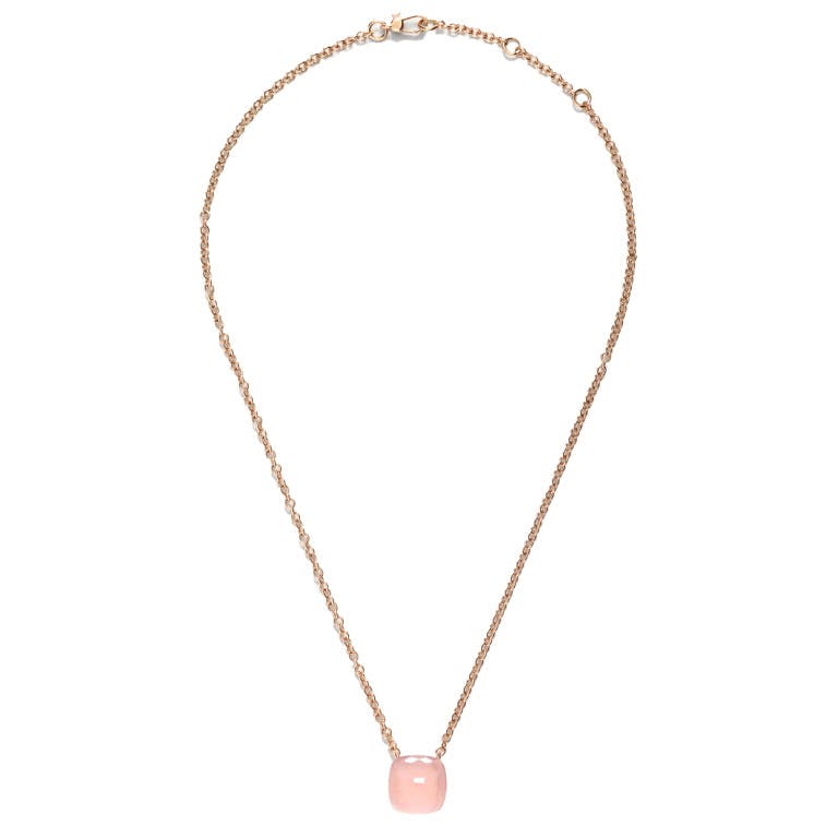 Pomellato Nudo Pendant collier met hanger rosé/wit goud met Kwarts/chalcedon - undefined - #1