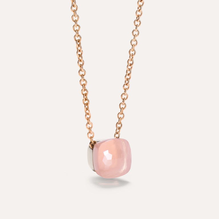 Pomellato Nudo Pendant collier met hanger rosé/wit goud met Kwarts/chalcedon - undefined - #4