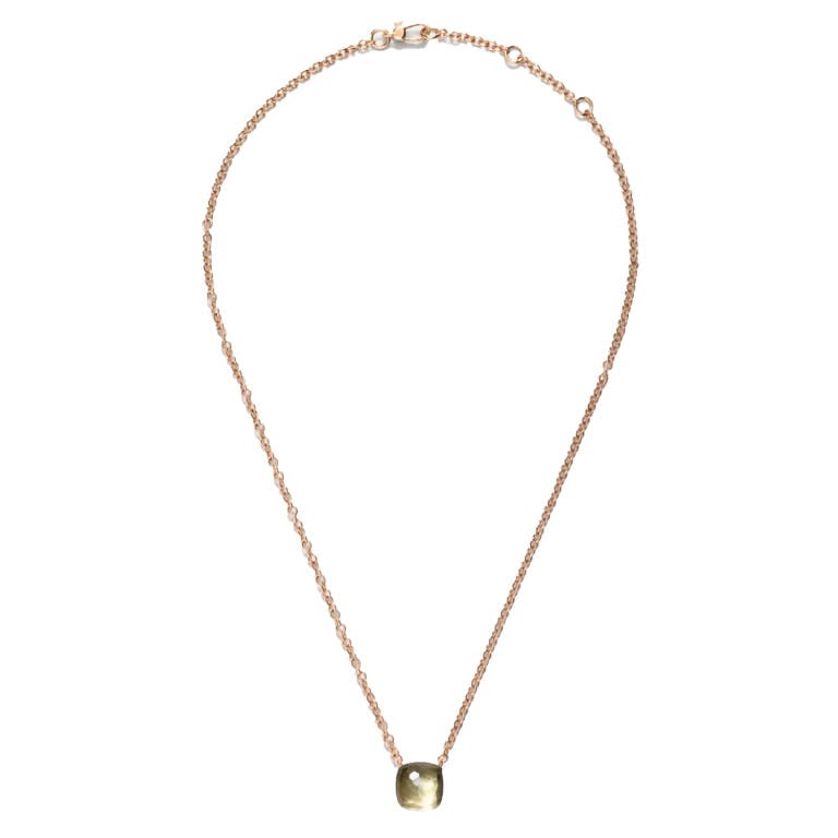 Pomellato Nudo Pendant collier met hanger rosé/wit goud met Prasioliet - undefined - #1