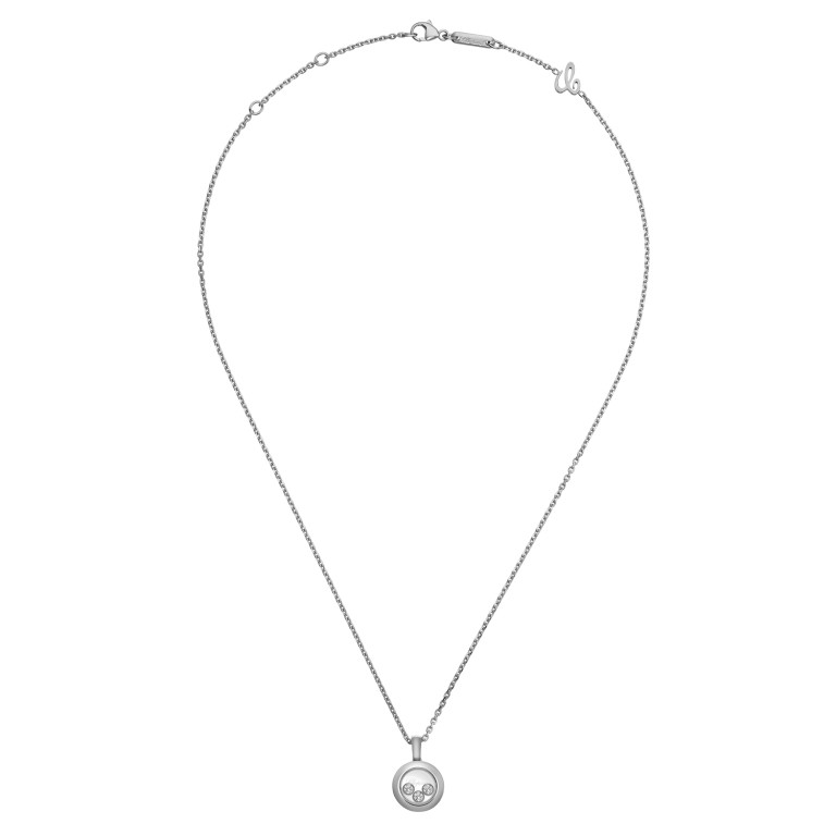 Chopard Happy Diamonds Icons Round collier met hanger witgoud met diamant - 79A018-1001 - #2 Chopard Happy Diamonds Icons Round collier met hanger witgoud met diamant - 79A018-1001 - #2