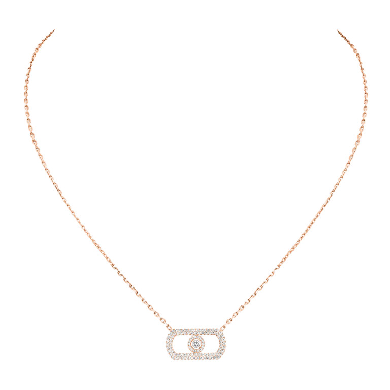 Messika So Move collier roodgoud met diamant - 12945-PG - #3 Messika So Move collier roodgoud met diamant - 12945-PG - #3