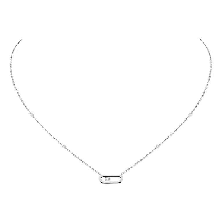 Messika Move Uno collier met hanger witgoud met diamant - 10053-WG - #3 Messika Move Uno collier met hanger witgoud met diamant - 10053-WG - #3