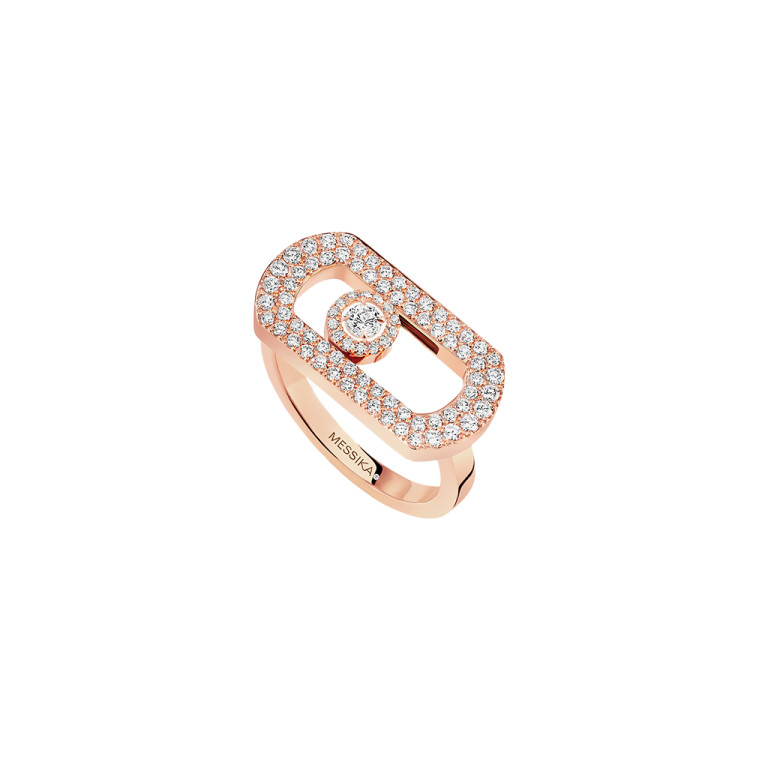 Messika So Move ring roodgoud met diamant - 12937-PG - #1 Messika So Move ring roodgoud met diamant - 12937-PG - #1