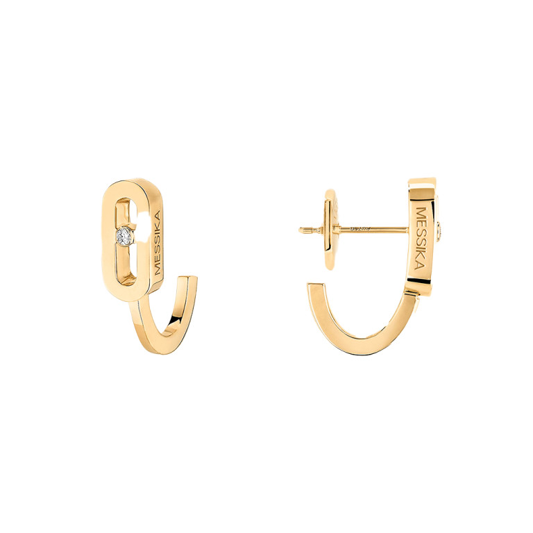 Messika Move Uno oorknoppen geelgoud met diamant - 10050-YG - #2 Messika Move Uno oorknoppen geelgoud met diamant - 10050-YG - #2