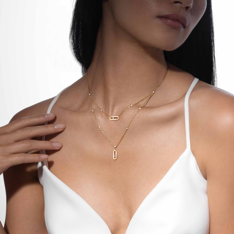 Messika Move Uno collier met hanger geelgoud met diamant - 8852-YG - #3 Messika Move Uno collier met hanger geelgoud met diamant - 8852-YG - #3