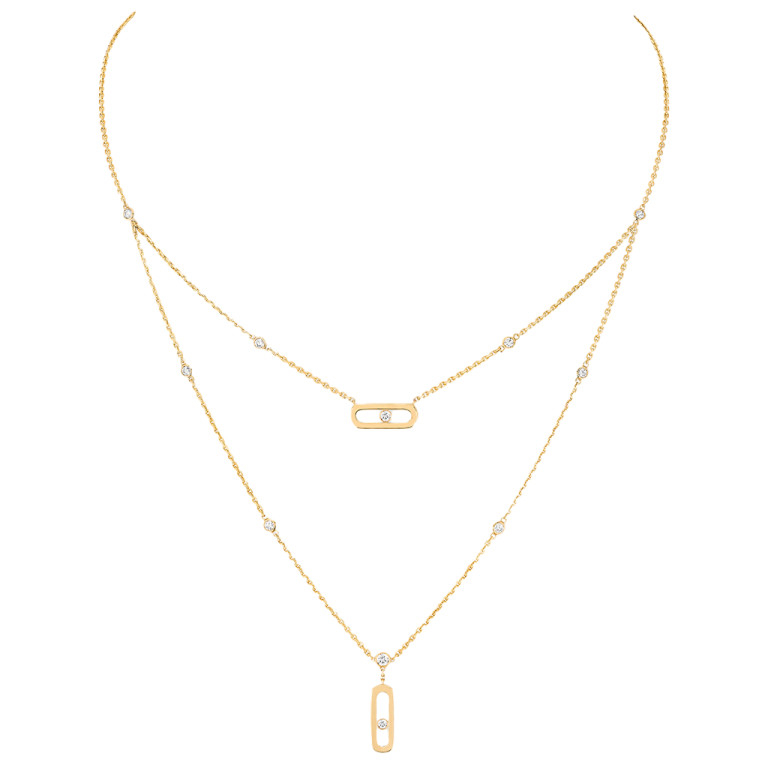 Messika Move Uno collier met hanger geelgoud met diamant - 8852-YG - #2 Messika Move Uno collier met hanger geelgoud met diamant - 8852-YG - #2
