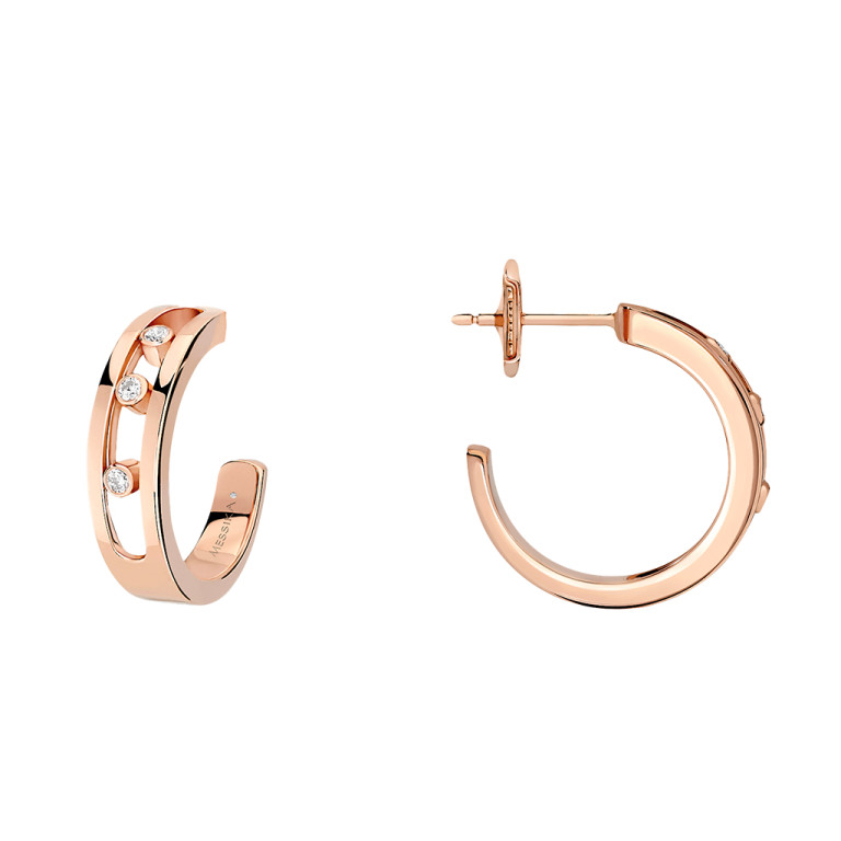 Messika Move Classic oorringen roodgoud met diamant - 4407-PG - #2 Messika Move Classic oorringen roodgoud met diamant - 4407-PG - #2