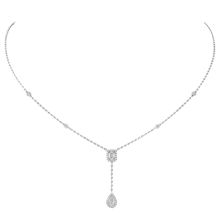 Messika My twin collier met hanger witgoud met diamant - 6693-WG - #1 Messika My twin collier met hanger witgoud met diamant - 6693-WG - #1