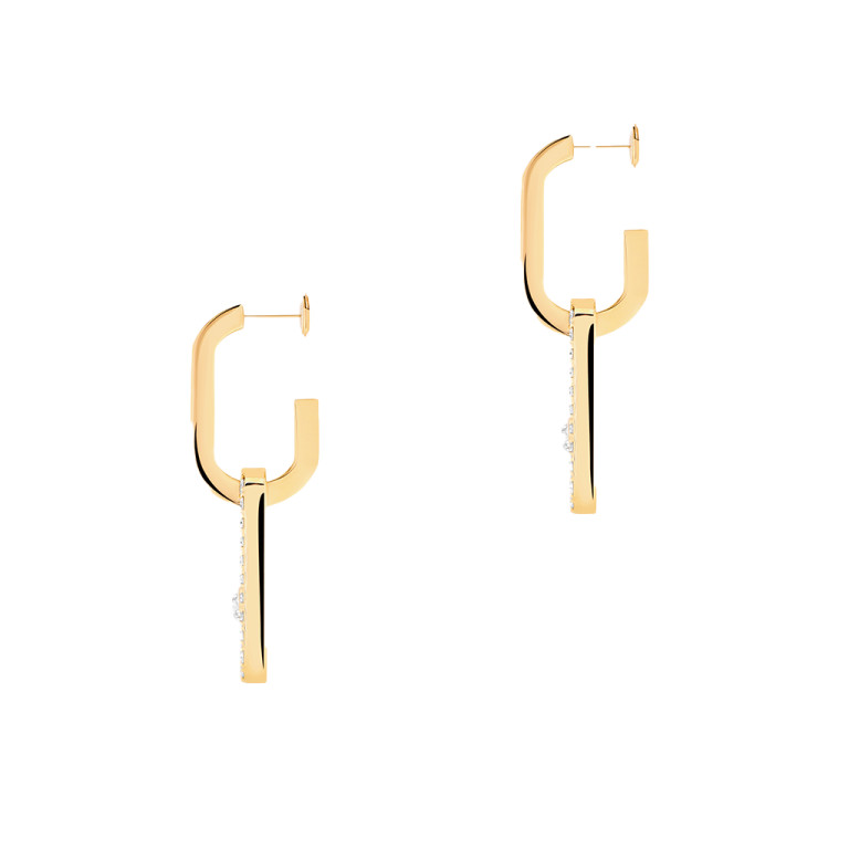 Messika Move Link oorhangers geelgoud met diamant - 12469-YG - #2 Messika Move Link oorhangers geelgoud met diamant - 12469-YG - #2