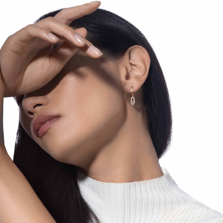 Messika Move Uno oorringen geelgoud met diamant - 12037-YG - #3 Messika Move Uno oorringen geelgoud met diamant - 12037-YG - #3