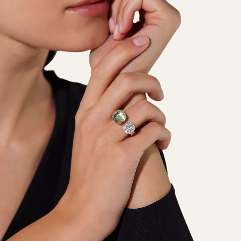 Pomellato Nudo Diamonds ring rosé/wit goud met diamant - PAC4020 O6WHR DB0PA - #3 Pomellato Nudo Diamonds ring rosé/wit goud met diamant - PAC4020 O6WHR DB0PA - #3