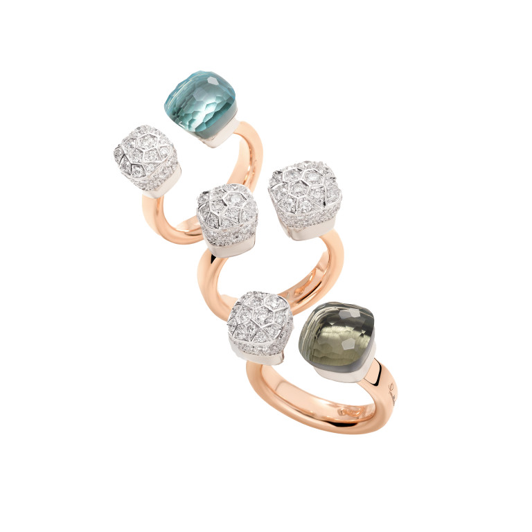 Pomellato Nudo Diamonds ring rosé/wit goud met diamant - PAC4020 O6WHR DB0PA - #9 Pomellato Nudo Diamonds ring rosé/wit goud met diamant - PAC4020 O6WHR DB0PA - #9