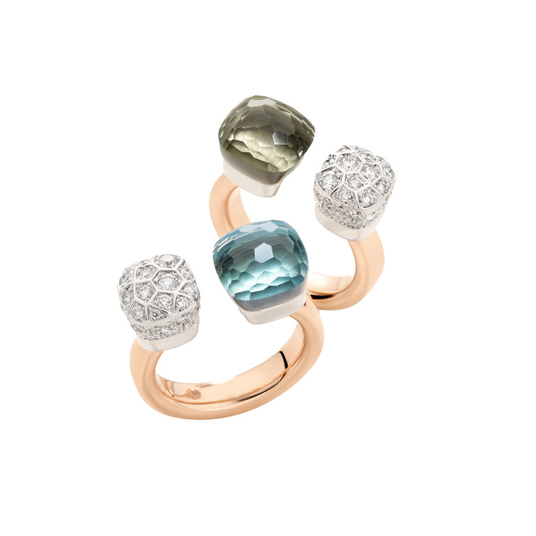 Pomellato Nudo Diamonds ring rosé/wit goud met diamant - PAC4020 O6WHR DB0PA - #7 Pomellato Nudo Diamonds ring rosé/wit goud met diamant - PAC4020 O6WHR DB0PA - #7