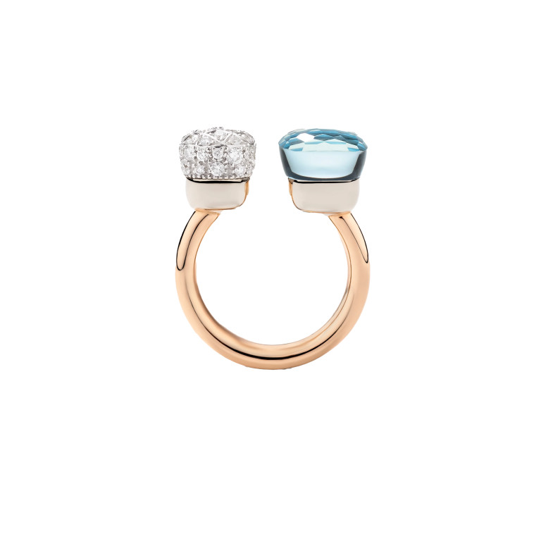 Pomellato Nudo Diamonds ring rosé/wit goud met diamant - PAC4020 O6WHR DB0YY - #4 Pomellato Nudo Diamonds ring rosé/wit goud met diamant - PAC4020 O6WHR DB0YY - #4