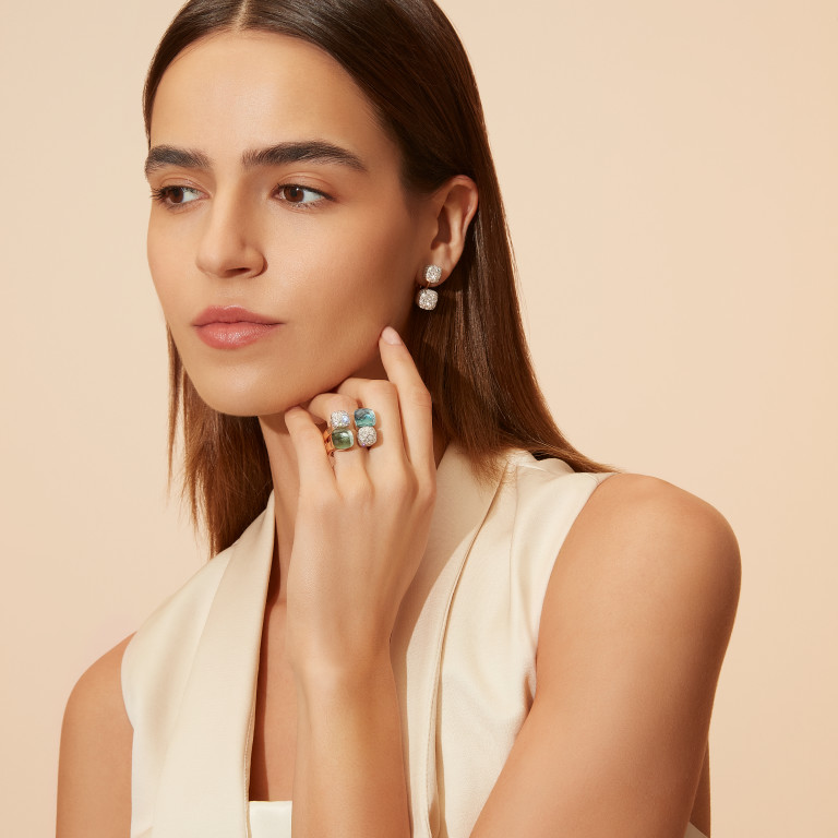 Pomellato Nudo Diamonds ring rosé/wit goud met diamant - PAC4020 O6WHR DB0YY - #3 Pomellato Nudo Diamonds ring rosé/wit goud met diamant - PAC4020 O6WHR DB0YY - #3