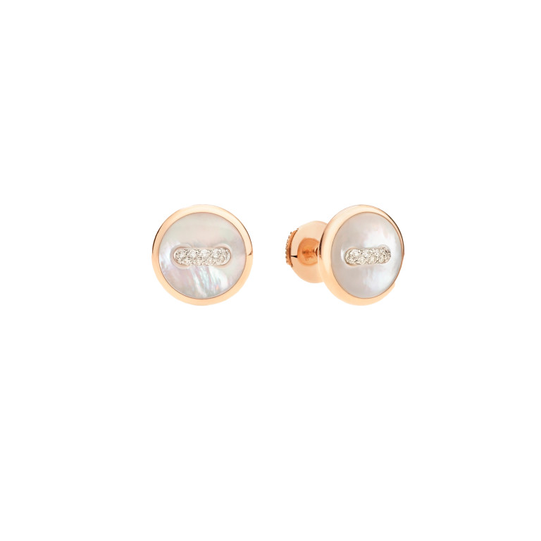 Pomellato Pom Pom Dot oorknoppen roodgoud met diamant - POC4030 O7WHR DB0MP - #2 Pomellato Pom Pom Dot oorknoppen roodgoud met diamant - POC4030 O7WHR DB0MP - #2