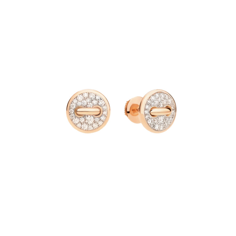 Pomellato Pom Pom Dot oorknoppen roodgoud met diamant - POC4031 O7WHR DB000 - #2 Pomellato Pom Pom Dot oorknoppen roodgoud met diamant - POC4031 O7WHR DB000 - #2