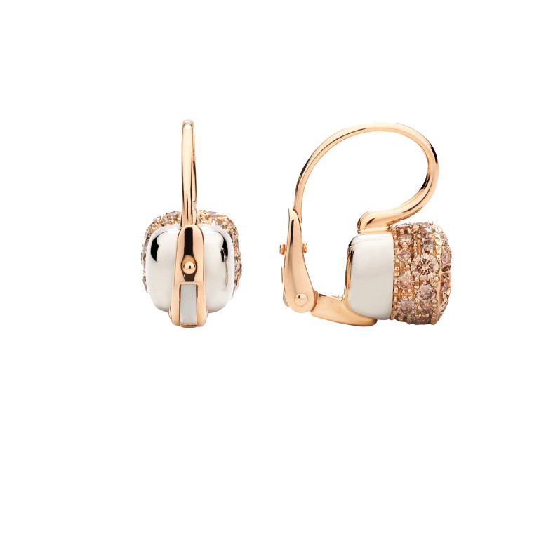 Pomellato Nudo Solitaire oorhangers rosé/wit goud met diamant - POC2501 O6000 DBR00 - #3 Pomellato Nudo Solitaire oorhangers rosé/wit goud met diamant - POC2501 O6000 DBR00 - #3