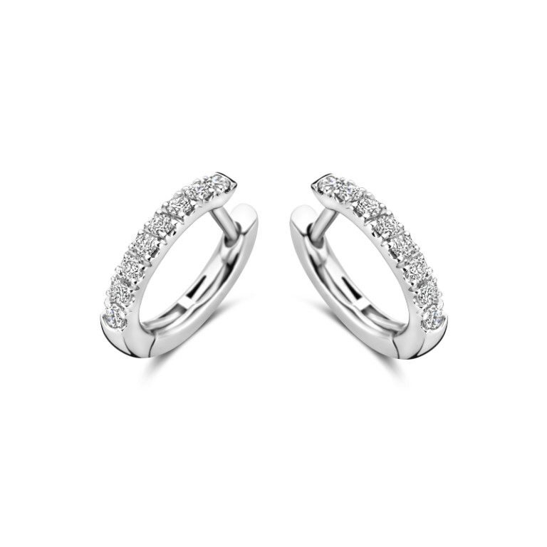 witgoud pave oorringen met diamant Schaap en Citroen Diamonds - #1 witgoud pave oorringen met diamant Schaap en Citroen Diamonds - #1