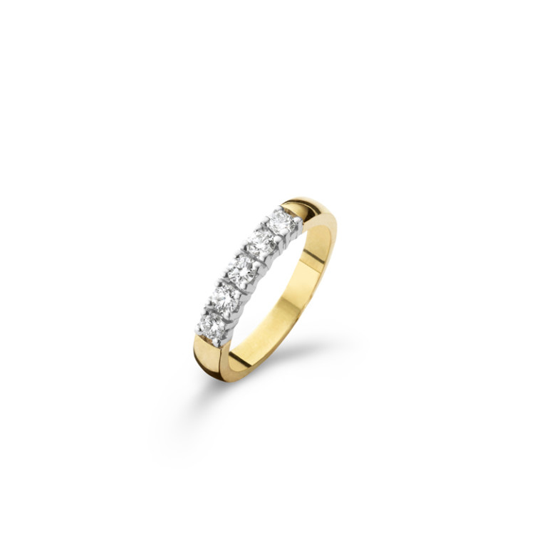 geel/wit goud alliance ring met diamant Schaap en Citroen Diamonds - #2 geel/wit goud alliance ring met diamant Schaap en Citroen Diamonds - #2